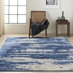 Calvin Klein River Flow RFV01 Area Rug, Blue/Grey, 5'3" x 7'3"