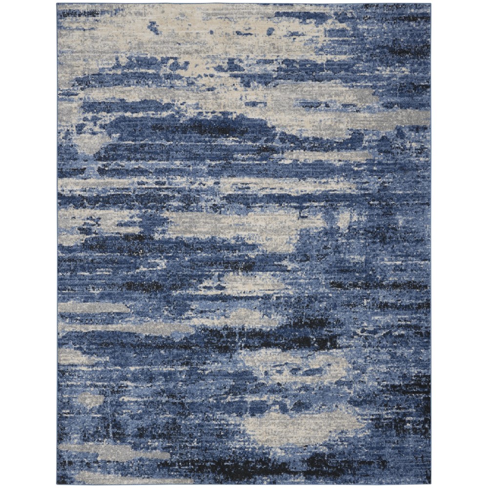 Calvin Klein River Flow RFV01 Area Rug, Blue/Grey, 7'10" x 9'10"