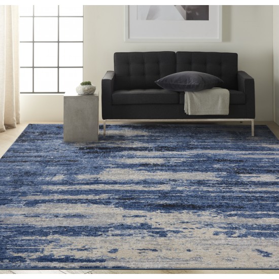 Calvin Klein River Flow RFV01 Area Rug, Blue/Grey, 7'10" x 9'10"