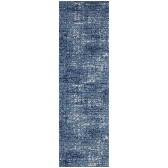 Calvin Klein River Flow RFV02 Runner Rug, Teal/Ivory/Blue, 2'3" x 7'3"