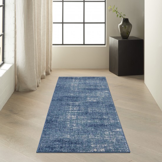 Calvin Klein River Flow RFV02 Runner Rug, Teal/Ivory/Blue, 2'3" x 7'3"