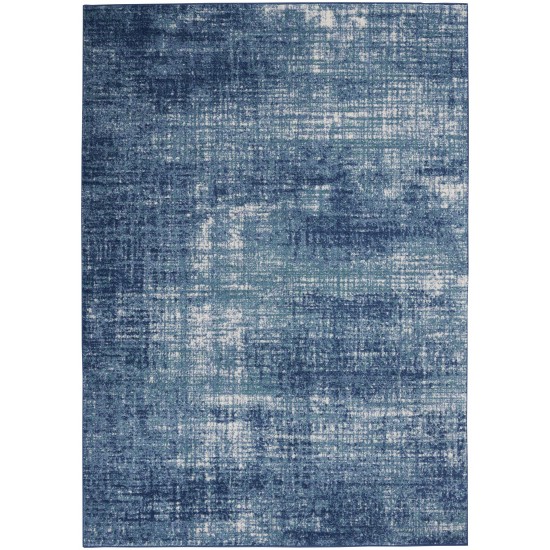 Calvin Klein River Flow RFV02 Area Rug, Teal/Ivory/Blue, 5'3" x 7'3"