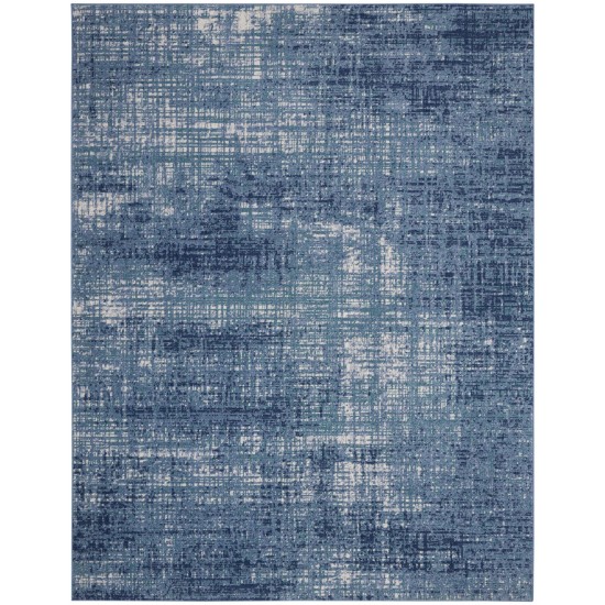 Calvin Klein River Flow RFV02 Area Rug, Teal/Ivory/Blue, 7'10" x 9'10"