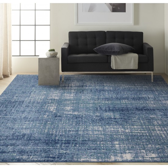 Calvin Klein River Flow RFV02 Area Rug, Teal/Ivory/Blue, 7'10" x 9'10"