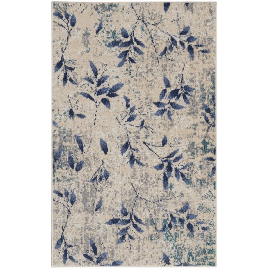 Calvin Klein River Flow RFV03 Area Rug, Beige/Navy, 3'2" x 5'