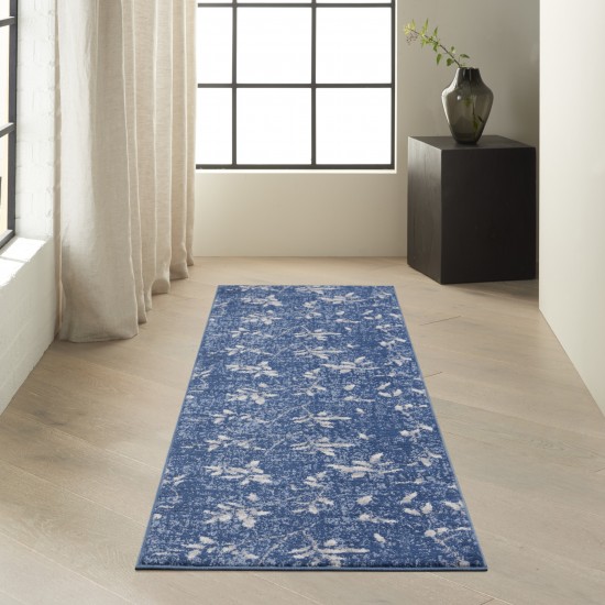 Calvin Klein River Flow RFV03 Runner Rug, Navy/Ivory, 2'3" x 7'3"