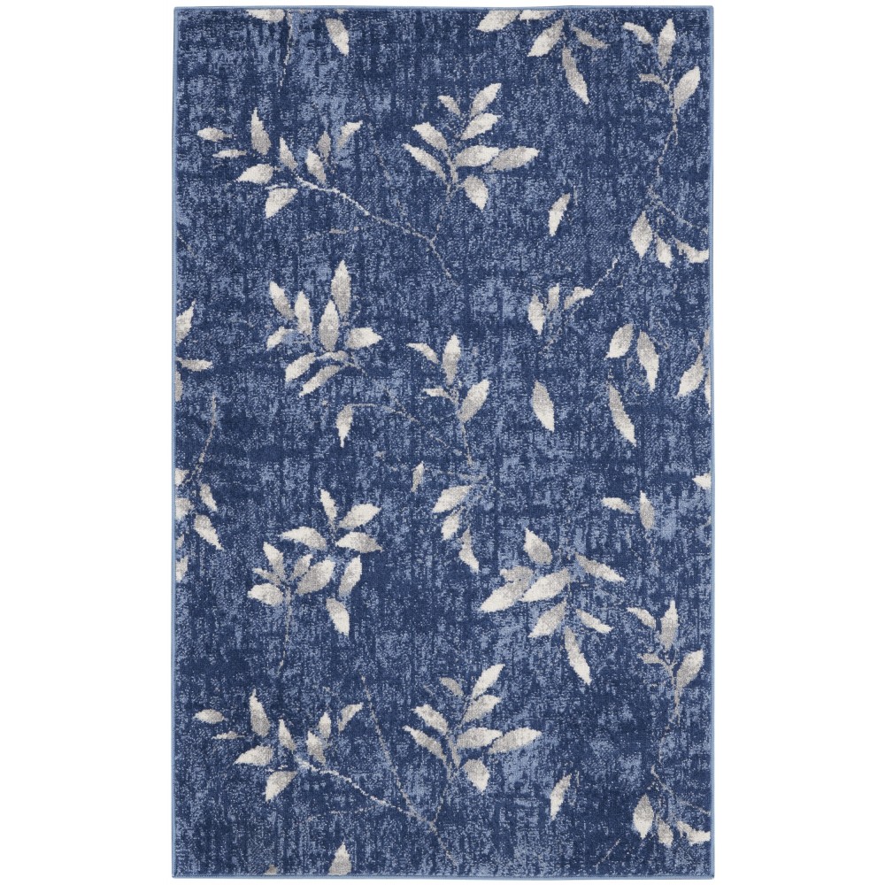 Calvin Klein River Flow RFV03 Area Rug, Navy/Ivory, 3'2" x 5'