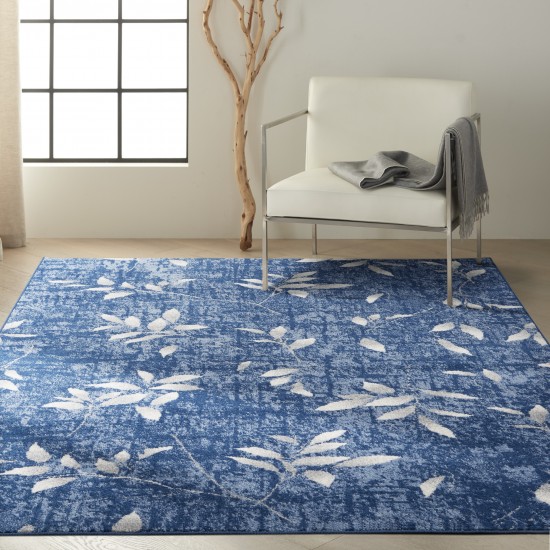 Calvin Klein River Flow RFV03 Area Rug, Navy/Ivory, 5'3" x 7'3"