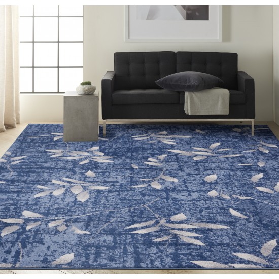 Calvin Klein River Flow RFV03 Area Rug, Navy/Ivory, 7'10" x 9'10"