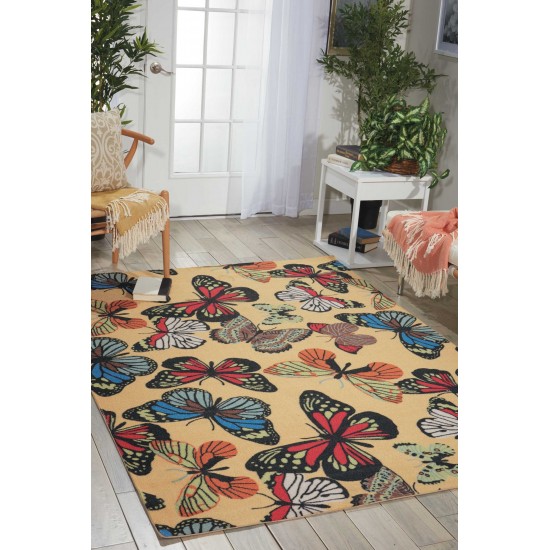 Nourison Home & Garden RS018 Area Rug, Yellow, 10' x 13'