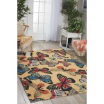 Nourison Home & Garden RS018 Area Rug, Yellow, 5'3" x 7'5"