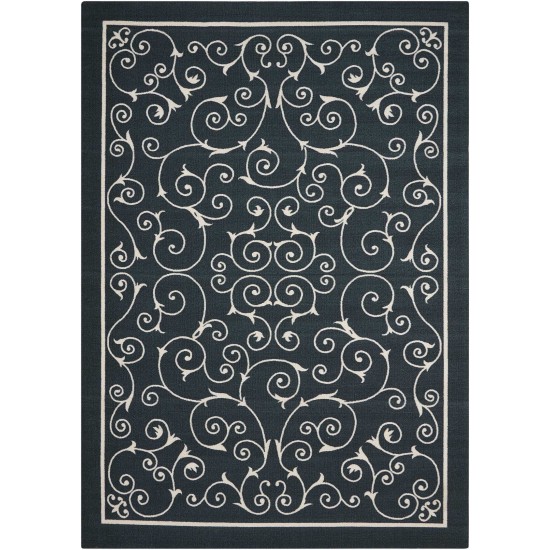 Nourison Home & Garden RS019 Area Rug, Black, 5'3" x 7'5"