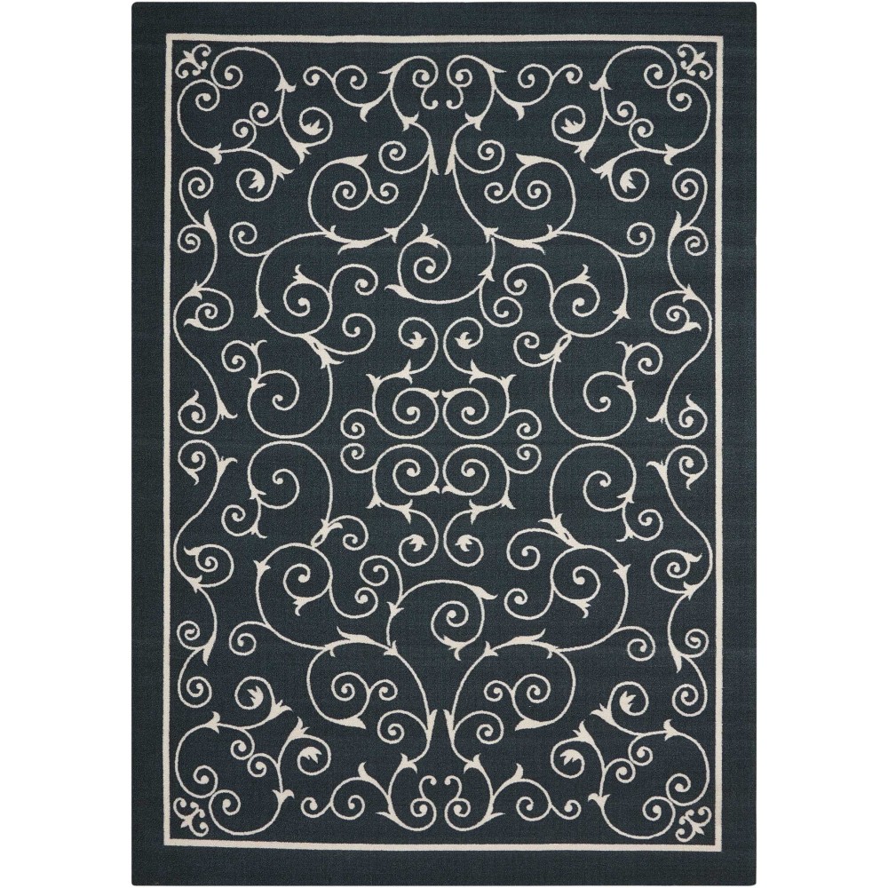 Nourison Home & Garden RS019 Area Rug, Black, 5'3" x 7'5"