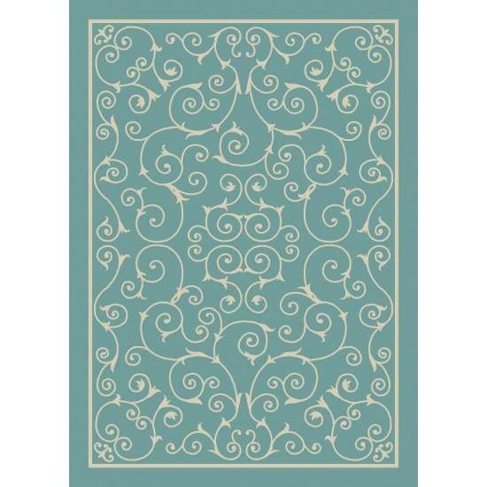 Nourison Home & Garden RS019 Area Rug, Light Blue, 10' x 13'