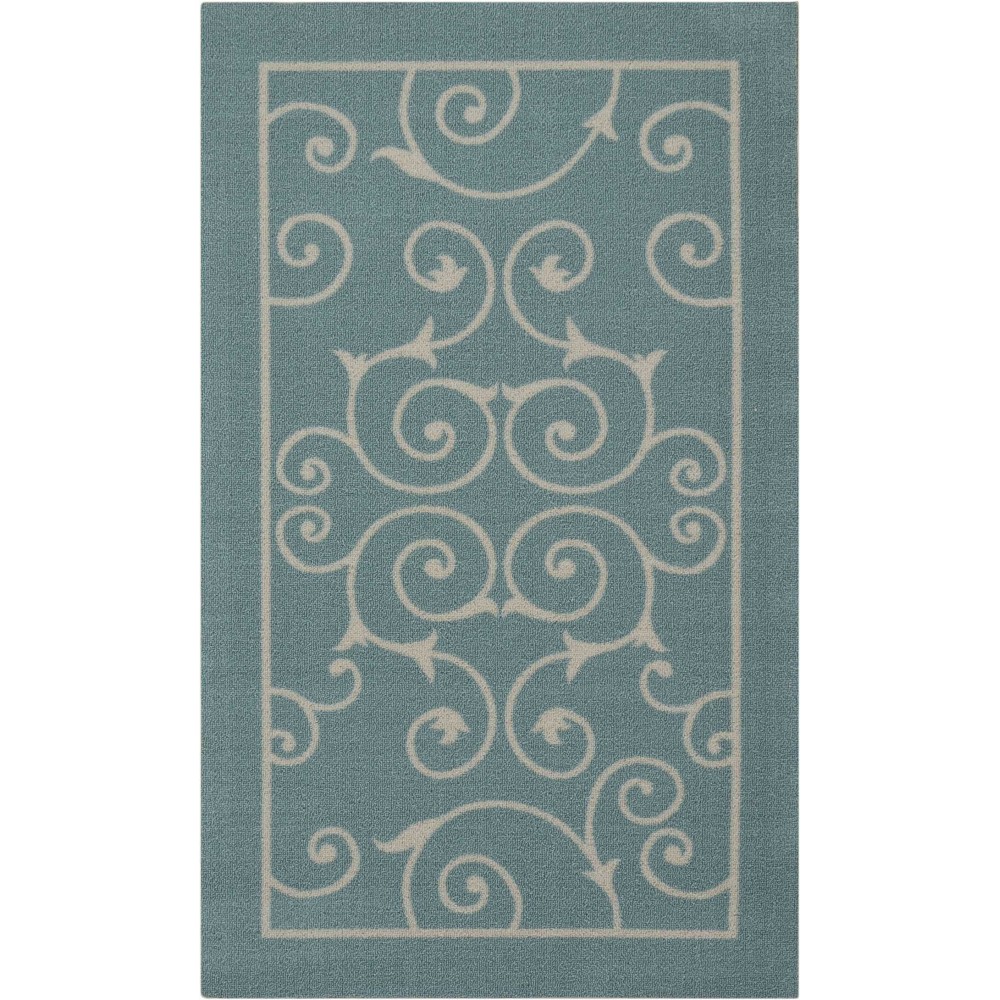 Nourison Home & Garden RS019 Area Rug, Light Blue, 2'3" x 3'9" Nourison Home & Garden RS019 Area Rug, Light Blue, 2'3" x 3'9"