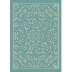 Nourison Home & Garden RS019 Area Rug, Light Blue, 5'3" x 7'5"