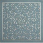 Nourison Home & Garden RS019 Area Rug, Light Blue, 5'3" x Square