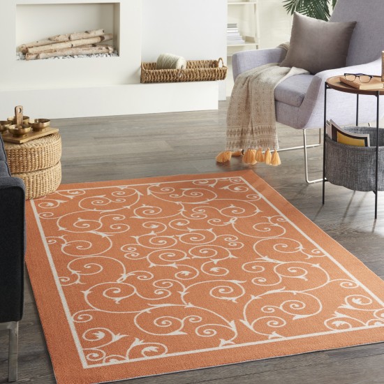 Nourison Home & Garden RS019 Area Rug, Orange, 4'3" x 6'3"