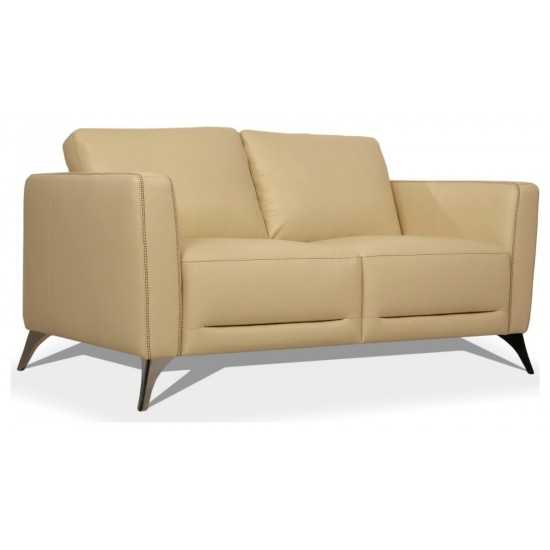 ACME Malaga Loveseat, Cream Leather