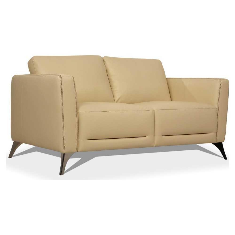 ACME Malaga Loveseat, Cream Leather