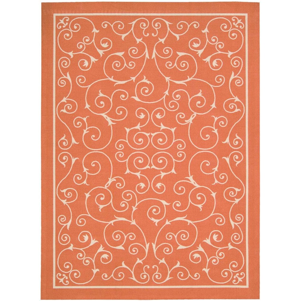 Nourison Home & Garden RS019 Area Rug, Orange, 5'3" x 7'5"