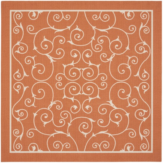 Nourison Home & Garden RS019 Area Rug, Orange, 5'3" x Square