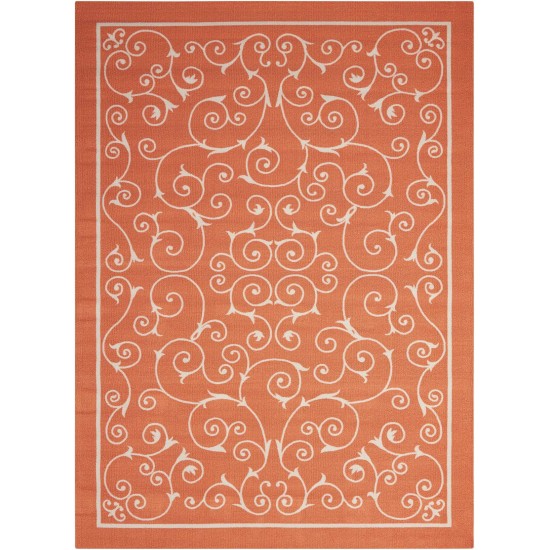 Nourison Home & Garden RS019 Area Rug, Orange, 7'9" x 10'10"