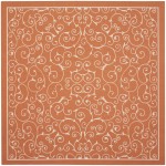 Nourison Home & Garden RS019 Area Rug, Orange, 7'9" x Square