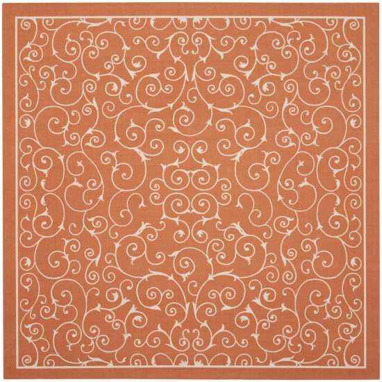 Nourison Home & Garden RS019 Area Rug, Orange, 7'9" x Square