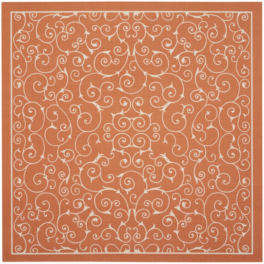 Nourison Home & Garden RS019 Area Rug, Orange, 7'9" x Square