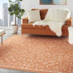 Nourison Home & Garden RS019 Area Rug, Orange, 7'9" x Square