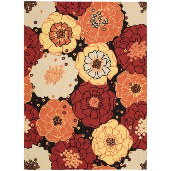 Nourison Home & Garden RS021 Area Rug, Black, 5'3" x 7'5"