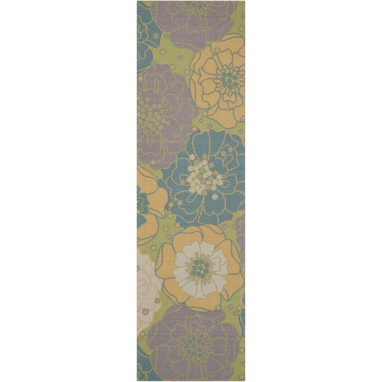 Nourison Home & Garden RS021 Runner Rug, Green, 2'3" x 8'