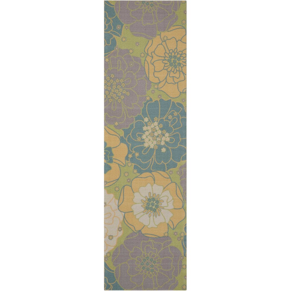 Nourison Home & Garden RS021 Runner Rug, Green, 2'3" x 8' Nourison Home & Garden RS021 Runner Rug, Green, 2'3" x 8'