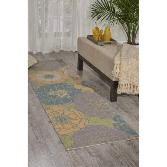 Nourison Home & Garden RS021 Runner Rug, Green, 2'3" x 8'