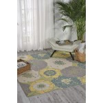 Nourison Home & Garden RS021 Area Rug, Green, 5'3" x Square