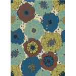 Nourison Home & Garden RS021 Area Rug, Light Blue, 10' x 13'