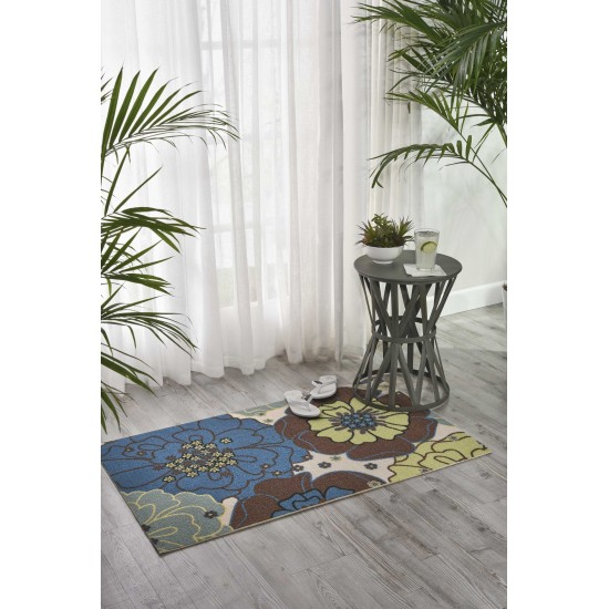 Nourison Home & Garden RS021 Area Rug, Light Blue, 2'3" x 3'9"