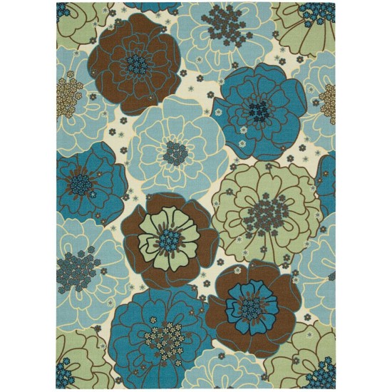 Nourison Home & Garden RS021 Area Rug, Light Blue, 4'3" x 6'3"