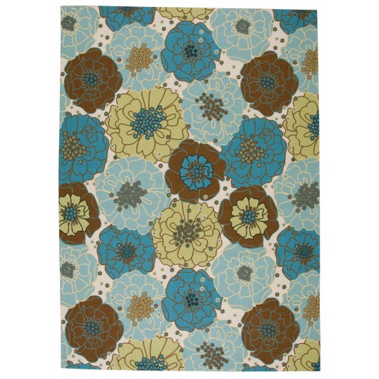 Nourison Home & Garden RS021 Area Rug, Light Blue, 7'9" x 10'10"