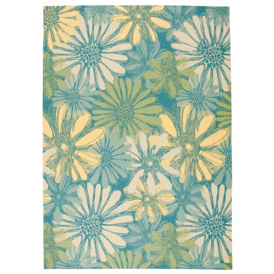 Nourison Home & Garden RS022 Area Rug, Blue, 10' x 13'