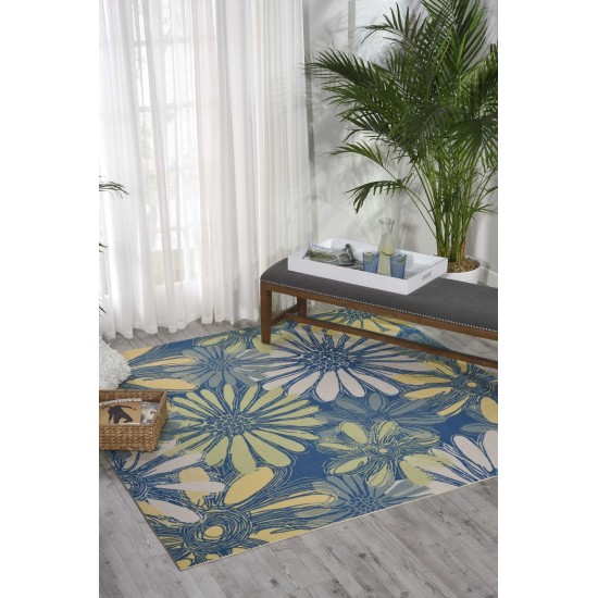 Nourison Home & Garden RS022 Area Rug, Blue, 10' x 13'