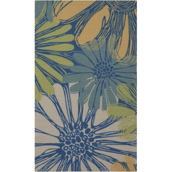 Nourison Home & Garden RS022 Area Rug, Blue, 2'3" x 3'9"