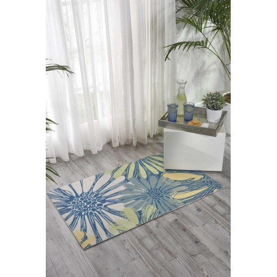 Nourison Home & Garden RS022 Area Rug, Blue, 2'3" x 3'9"