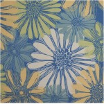 Nourison Home & Garden RS022 Area Rug, Blue, 5'3" x Square