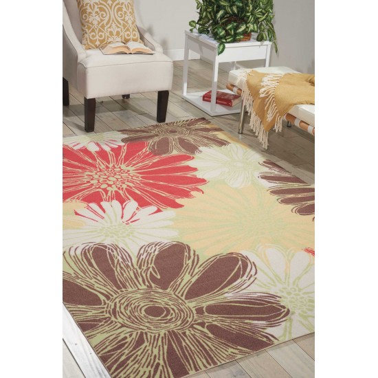 Nourison Home & Garden RS022 Area Rug, Green, 5'3" x 7'5"