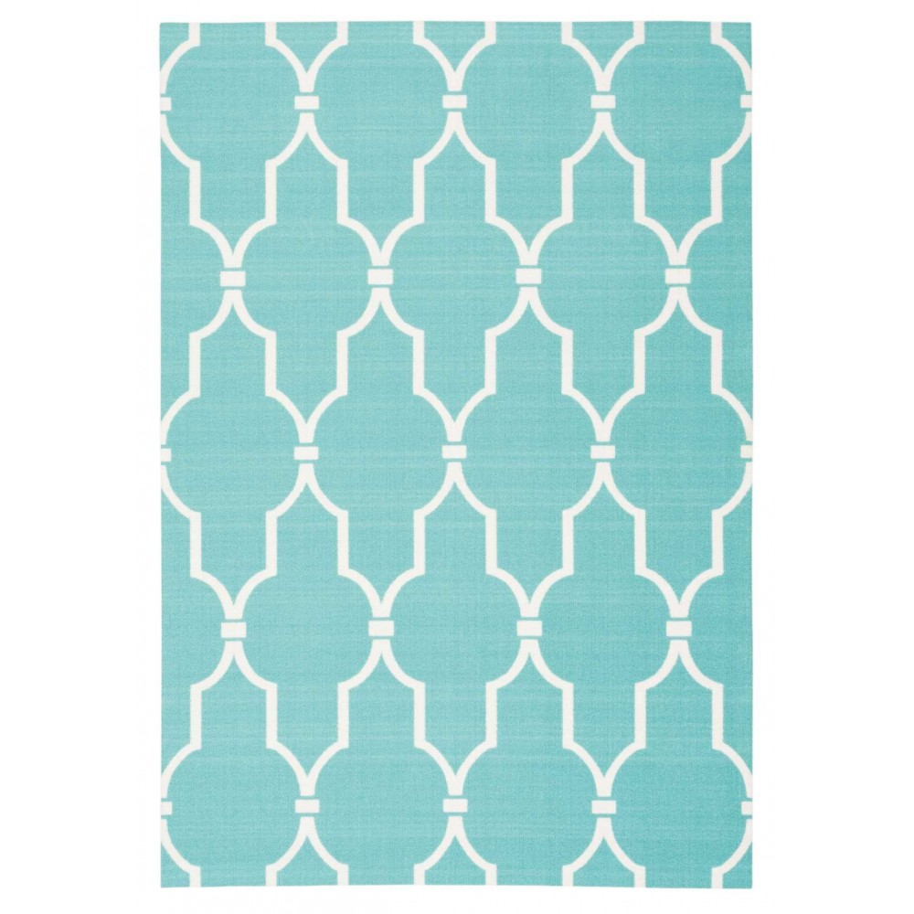 Nourison Home & Garden RS087 Area Rug, Aqua, 5'3" x 7'5"