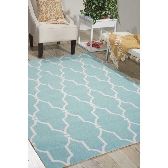 Nourison Home & Garden RS087 Area Rug, Aqua, 5'3" x 7'5"