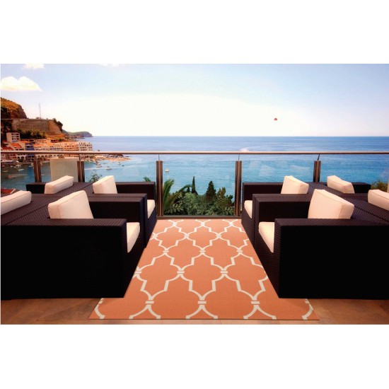 Nourison Home & Garden RS087 Area Rug, Orange, 7'9" x 10'10"