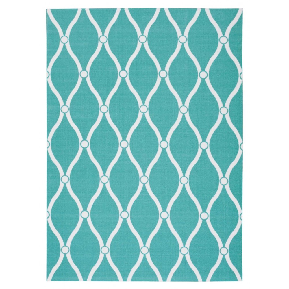 Nourison Home & Garden RS089 Area Rug, Aqua, 4'4" x 6'3" Nourison Home & Garden RS089 Area Rug, Aqua, 4'4" x 6'3"
